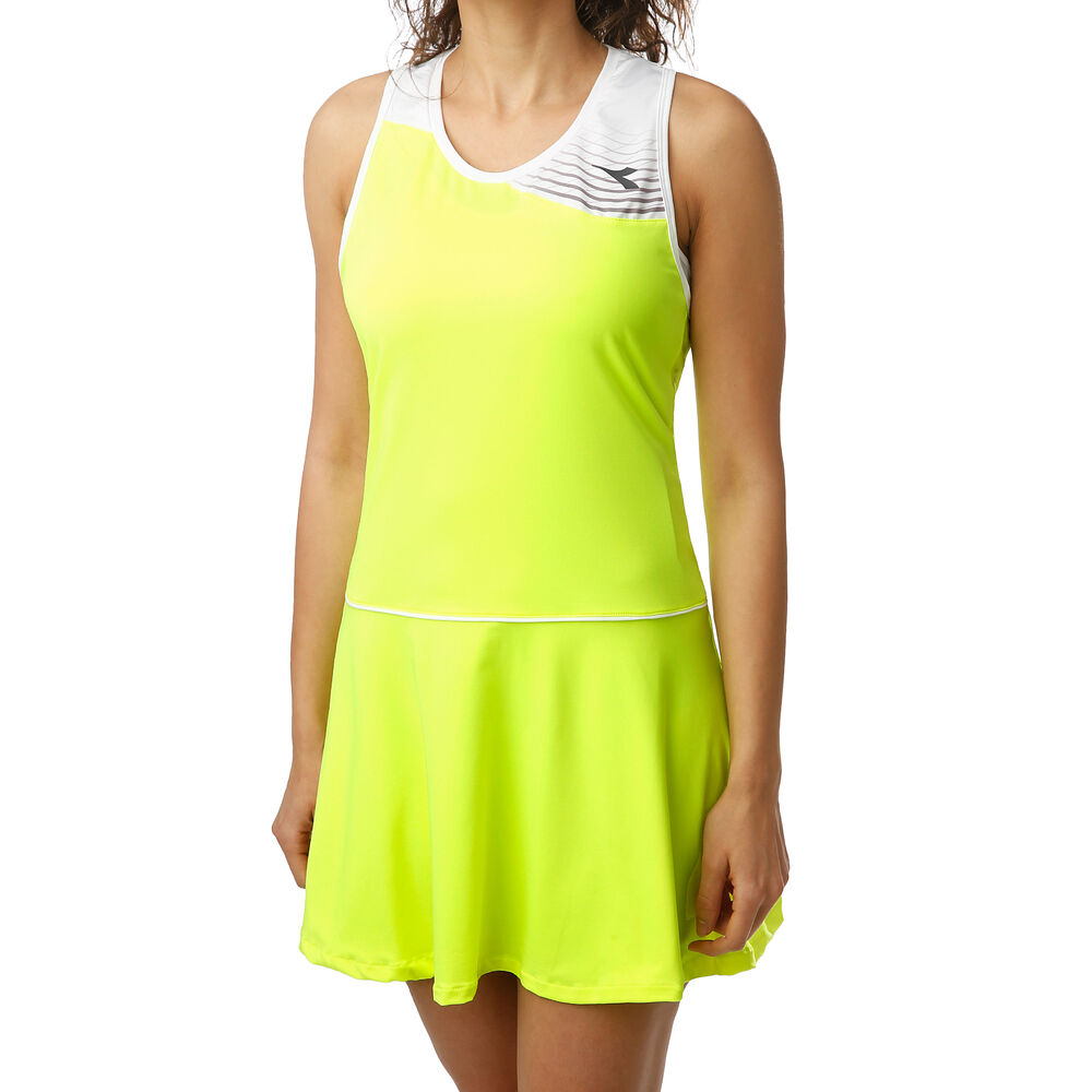 Diadora Court Robe Femmes - Jaune , Blanc