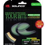 Solinco Solinco Tour Bite 6,8m Silber + Vanquish 6,3m Cordage En Garniture 13,1m-Argent,Écru