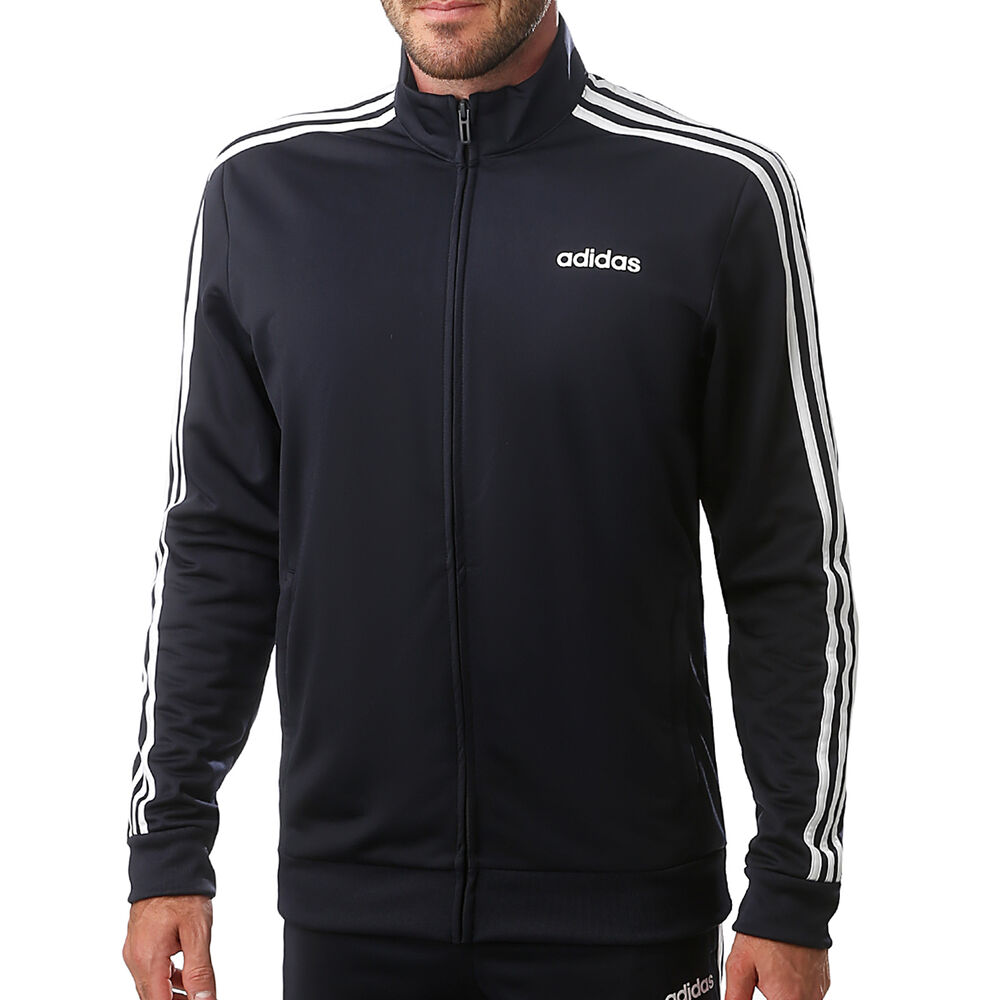 adidas Essentials 3-Stripes Tricot Veste De Survêtement Hommes - Bleu Foncé , Blanc