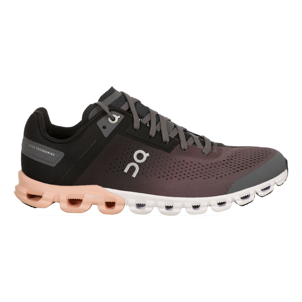 On Cloudflow Wide Chaussure De Running Sans Stabilisateurs Femmes - Gris Foncé