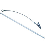 Équipement court de tennis Tegra Tegra Câble D’ancrage Au Sol Avec Tige-Argent