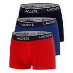 Lacoste Lacoste Boxershorts Courts 3er Pack Cale&ccedil;on Hommes-bleu, rouge
