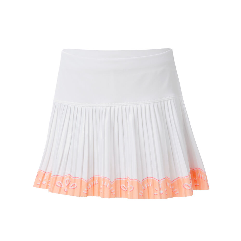 Lucky in Love Eyelet Border Pleated Jupe Filles - Blanc , Abricot