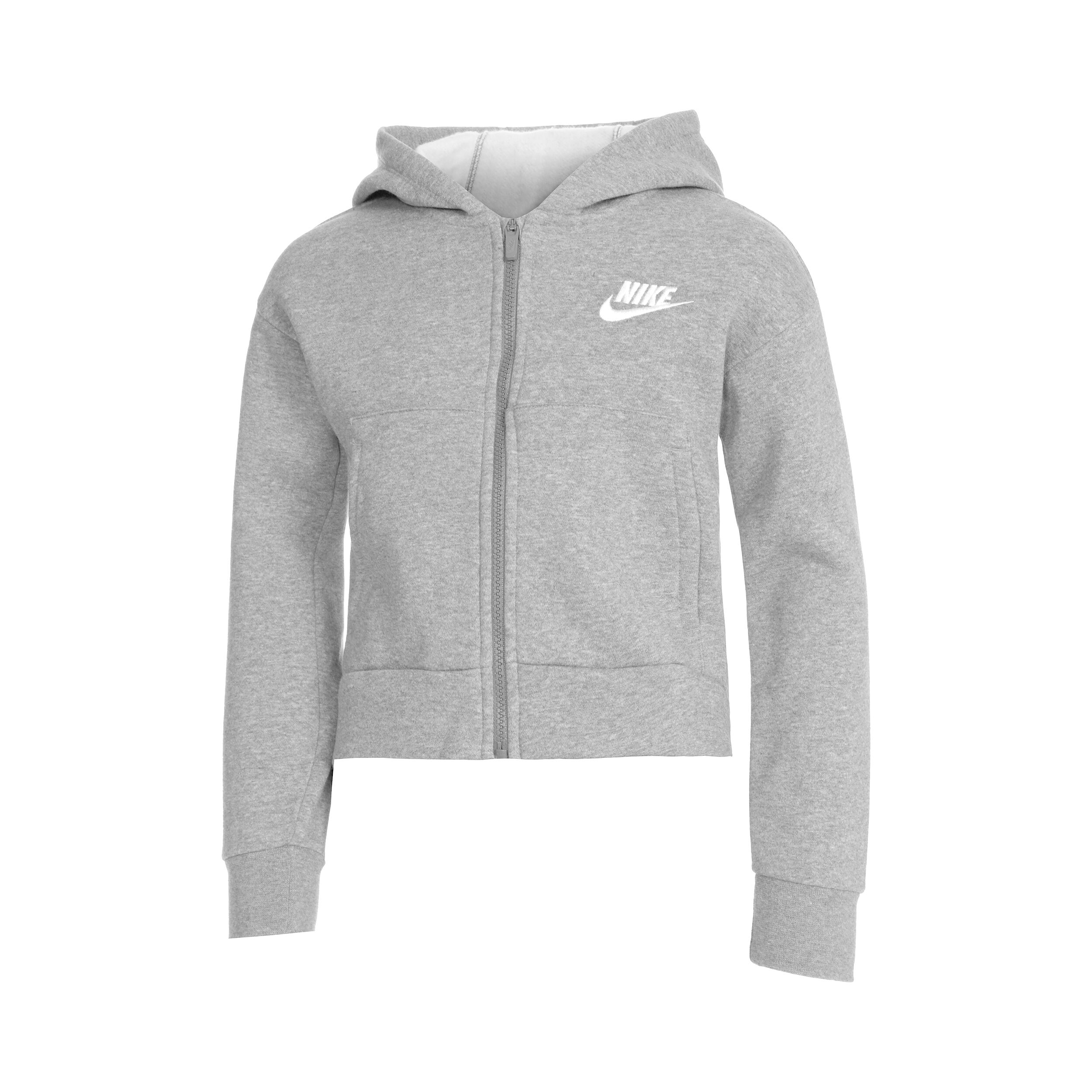 Buy Nike Sportswear Club Fleece Gilet En Coton Filles Gris Blanc online Tennis Point FR