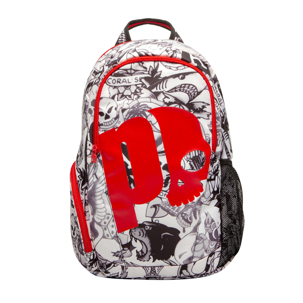 Prince Tattoo Backpack Sac à Dos - Noir , Rouge Clair