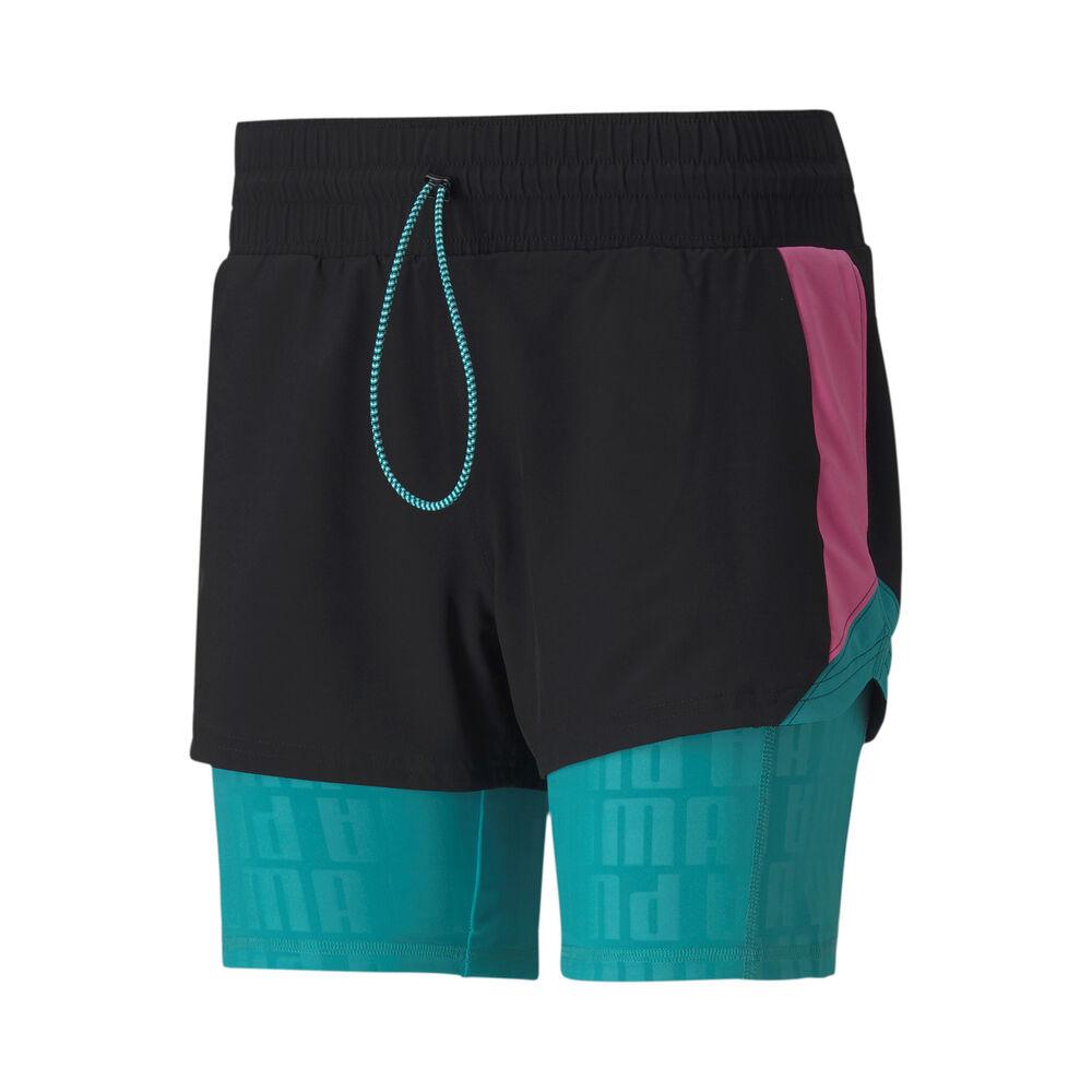 Puma Train First Mile Xtreme 2in1 Shorts Femmes - Noir , Bleu Petrol
