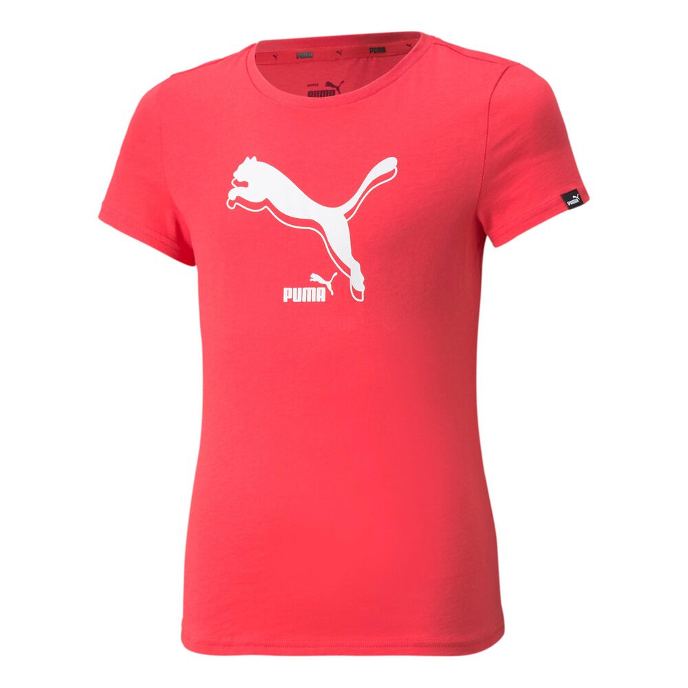 Puma Power Logo T-shirt Filles - Pink , Blanc