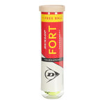 Balles de tennis Dunlop Dunlop Fort Tournament One Ball Free Tube De 4