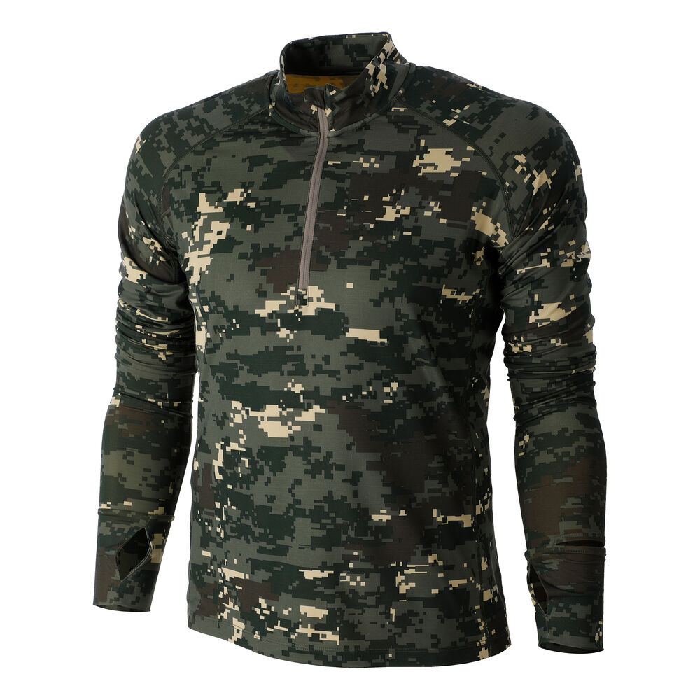 Björn Borg STHLM Midlayer 1/2 Zip Haut Manches Longues Hommes - Vert , Multicouleur