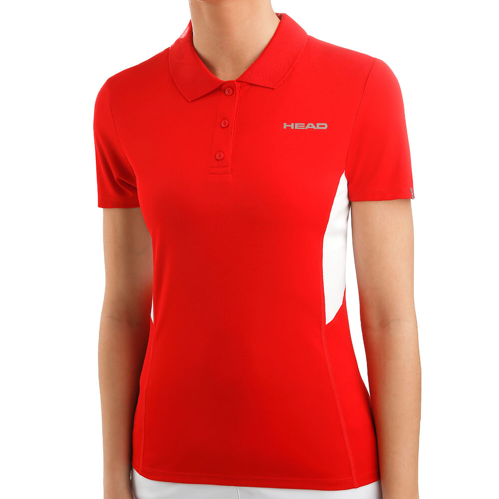 HEAD Club Tech Polo Femmes - Rouge , Blanc