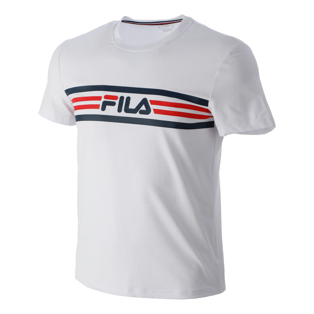 Fila Nicky T-shirt Hommes - Blanc , Bleu Foncé