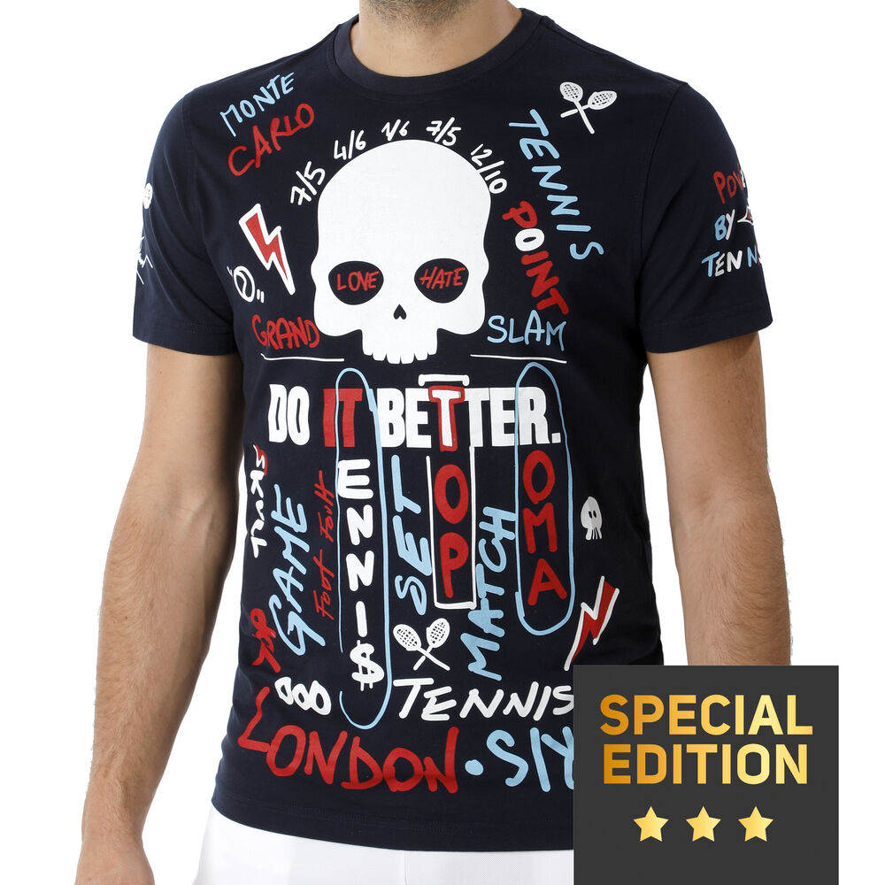 Hydrogen Grafitti T-shirt Edition Spéciale Hommes - Bleu Foncé , Multicouleur