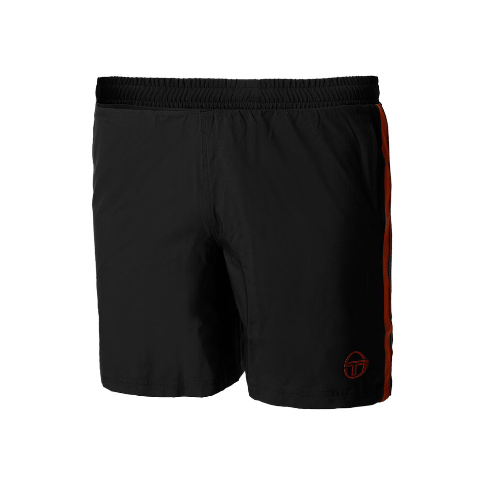 Sergio Tacchini Young Line Pro Shorts Hommes - Noir , Rouge Foncé