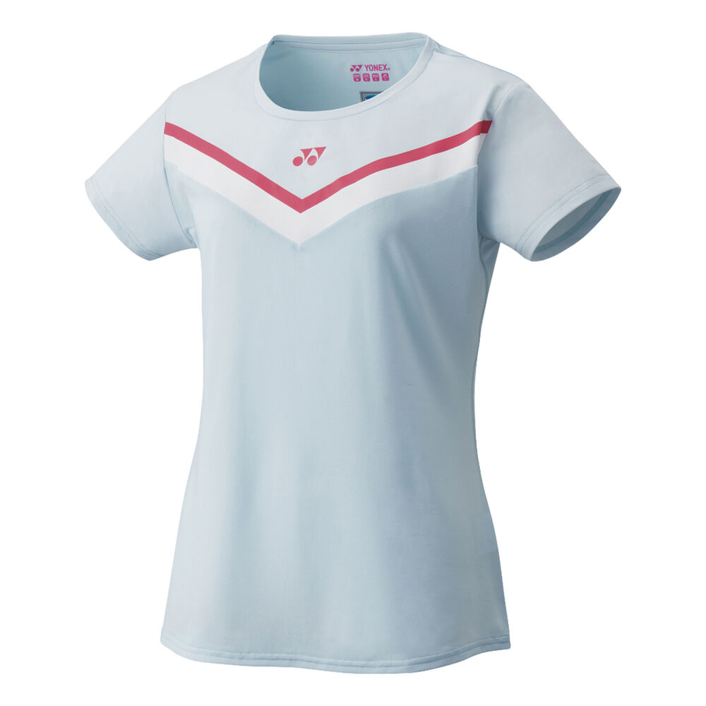 Yonex Neck T-shirt Femmes - Bleu Clair , Blanc