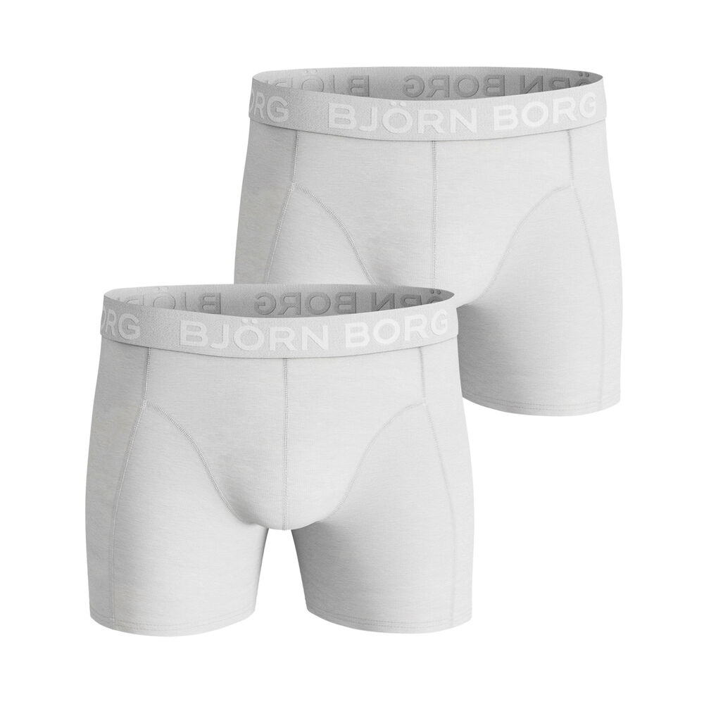 Björn Borg Solids Sammy Caleçon Pack De 2 Unités Hommes - Gris Clair , Blanc