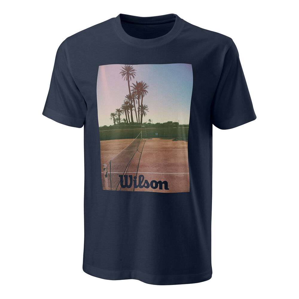 Wilson Scenic Tech T-shirt Hommes - Bleu Foncé , Multicouleur