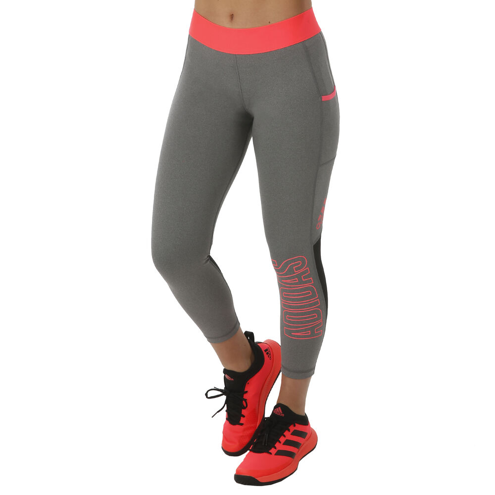 adidas Alphaskin Collant Tight Femmes - Gris Foncé, Corail