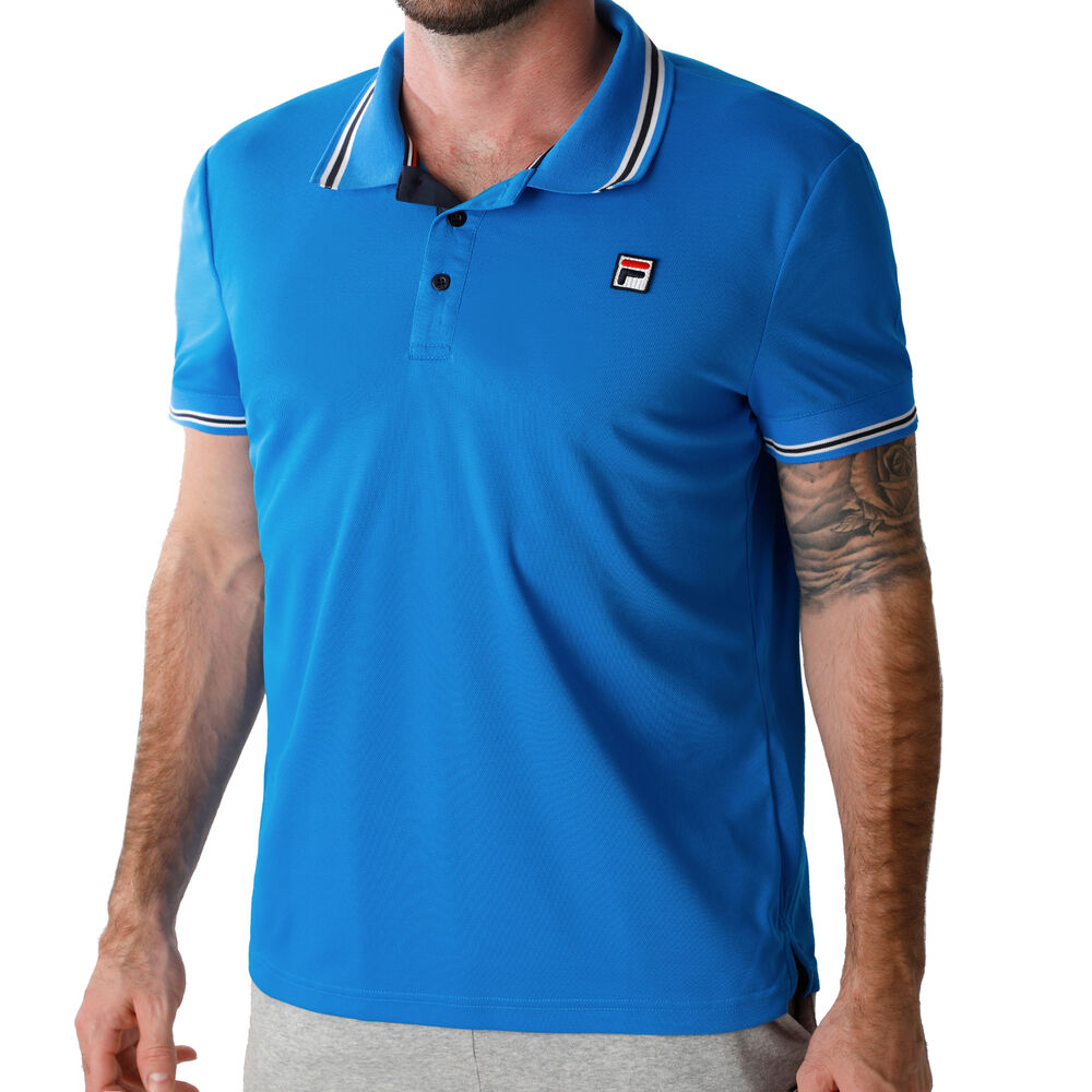 Fila Piro Button Polo Hommes - Bleu , Blanc