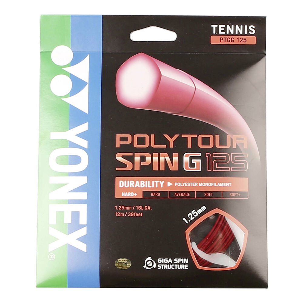 Yonex Angelique Kerber Poly Tour Spin G Cordage En Garniture 12m - Rouge