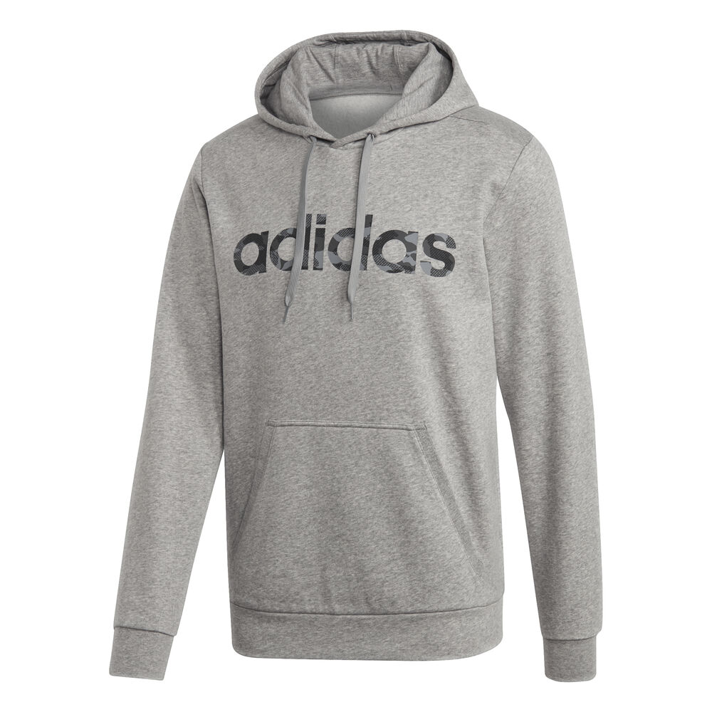 adidas Essentials Camo Linear Sweat à Capuche Hommes - Gris Clair , Noir