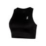 Court Crop D&eacute;bardeur Tank Top Femmes-Noir