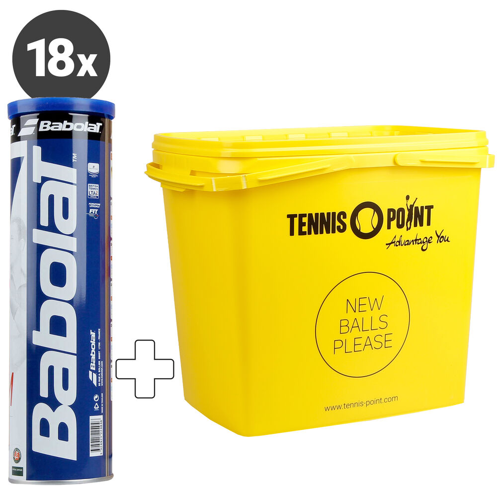 Babolat Team 18 Tubes De 4 + Seau à Balles