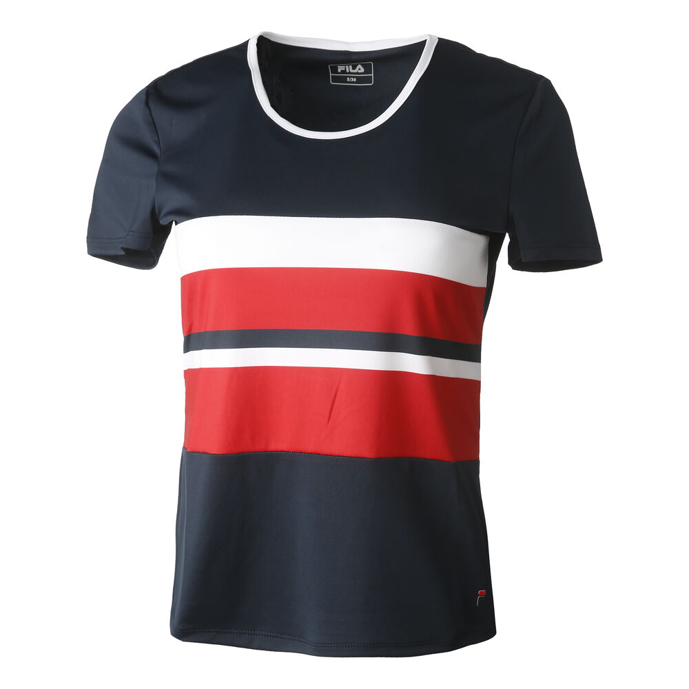Fila Samira T-shirt Femmes - Bleu Foncé , Rouge