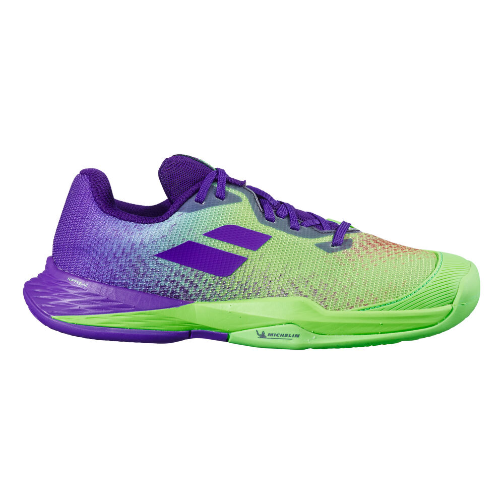 Babolat Jet Mh 3 Clay Chaussure Terre Battue Enfants - Vert Fluo , Violet