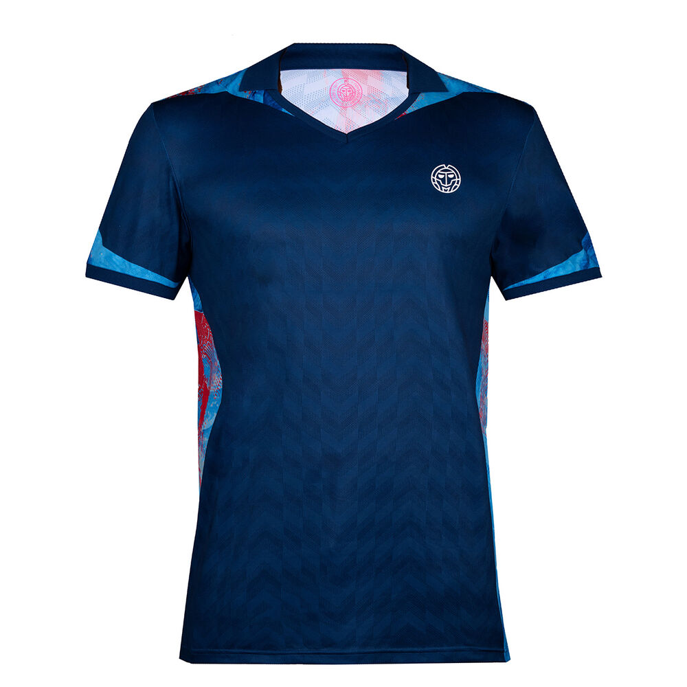 BIDI BADU Tano Tech Polo Hommes - Bleu Foncé , Bleu Clair