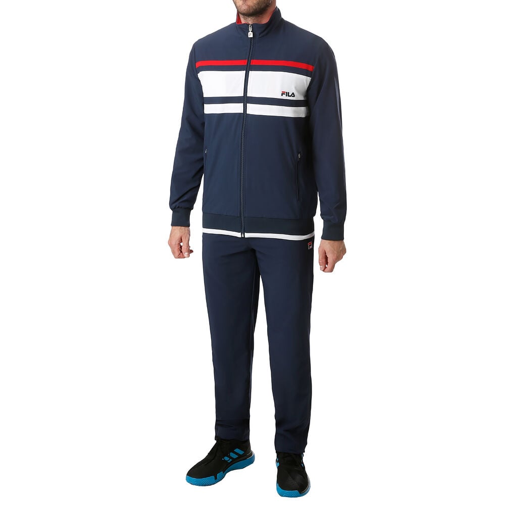 Fila Theo Survêtement Hommes - Bleu Foncé , Blanc