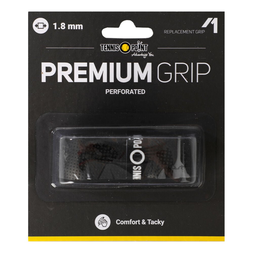 Tennis-Point Premium Grip Perforated Pack 1 Unité - Noir