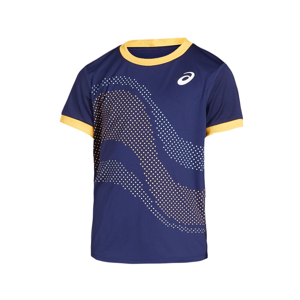 Asics GPX T-shirt Garçons - Bleu Foncé , Jaune Doré