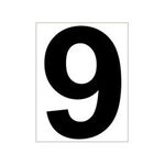 Équipement court de tennis Tegra Tegra Platzziffer 9 Schild-Blanc,Noir