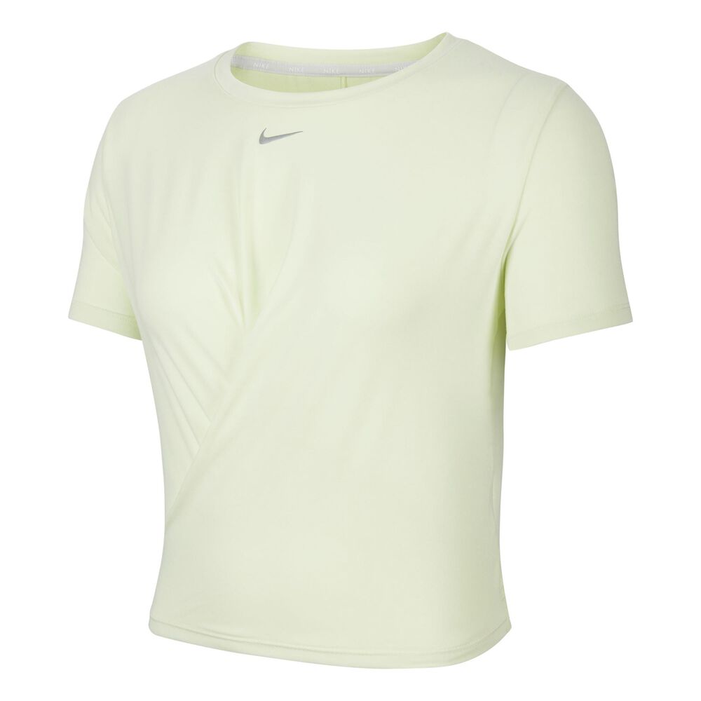 Nike Dri-Fit One Luxe Standard Fit T-shirt Femmes - Jaune Lemon, Argent