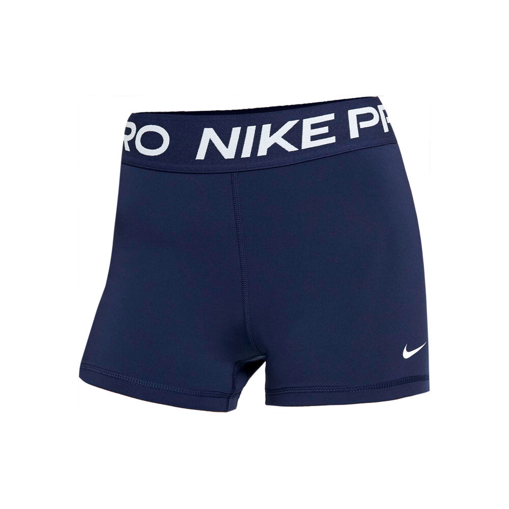Nike Pro 3in Shorts Femmes - Bleu Foncé , Blanc