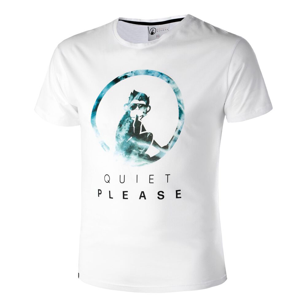 Quiet Please Tie Dye Logo T-shirt Hommes - Blanc , Vert