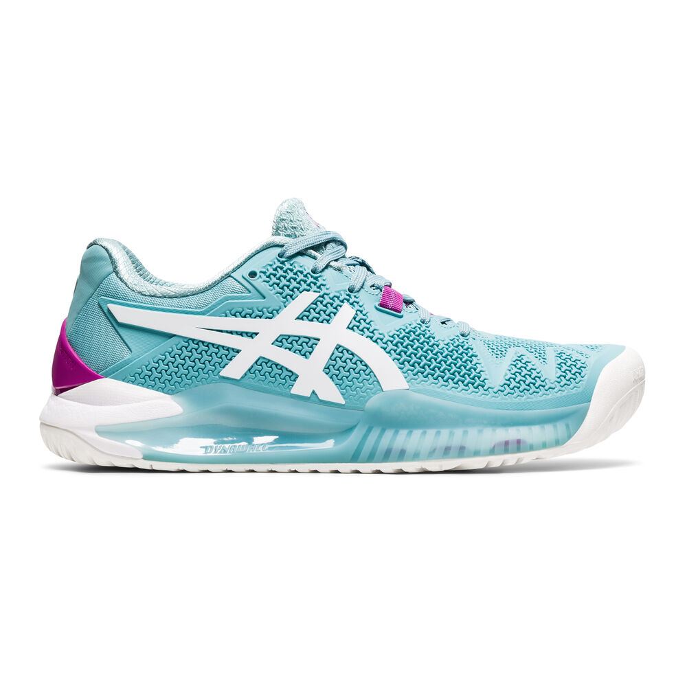 Asics Gel-Resolution 8 Chaussures Toutes Surfaces Femmes - Turquoise , Blanc