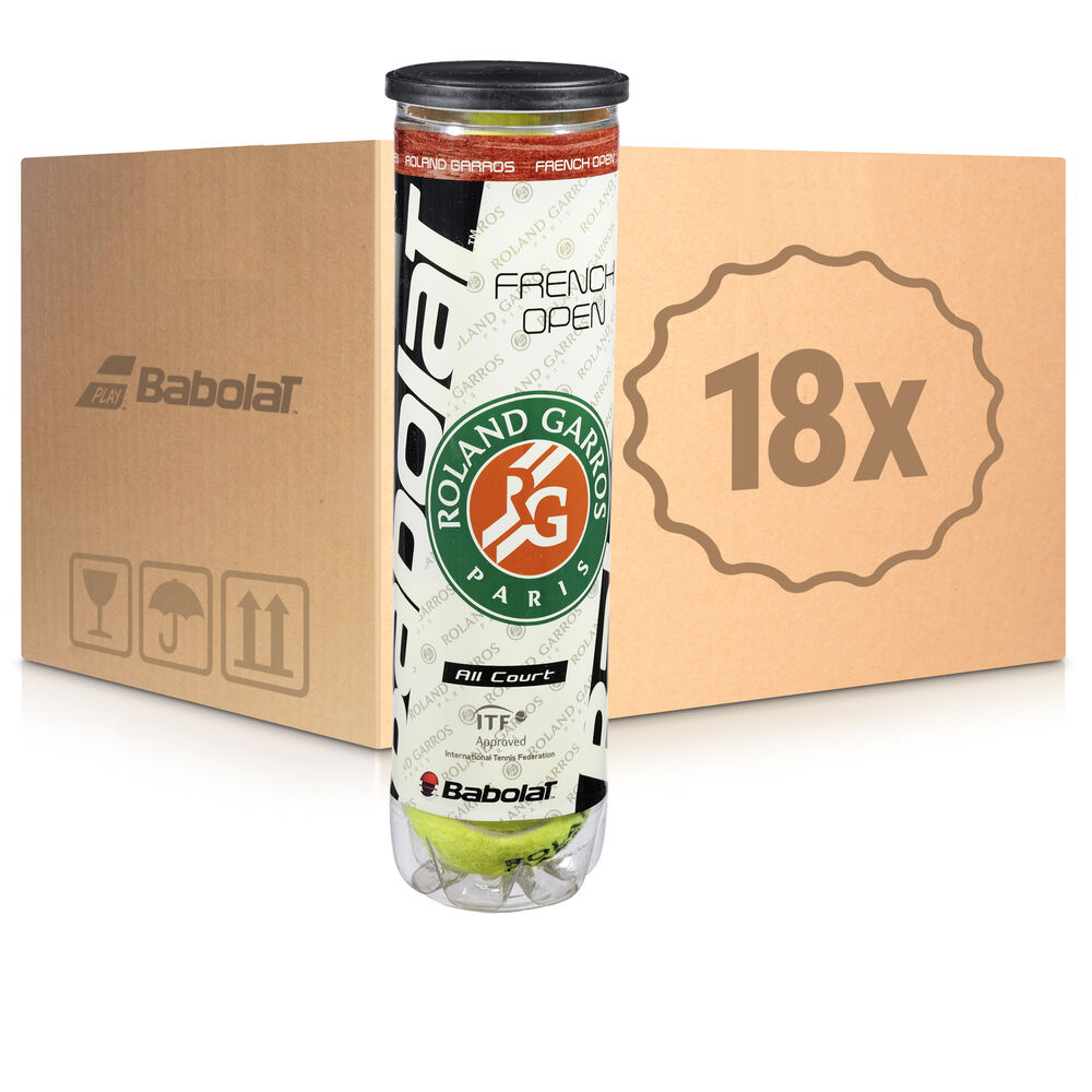 Roland Garros All Court 18 Tubes De 4 En Carton