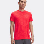 Vêtements Under Armour Under Armour Launch Camo Maillot De Course Hommes-Rouge Fluo