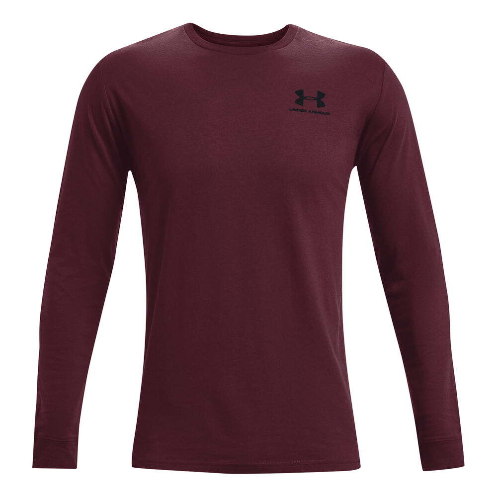 Under Armour Sportstyle Left Chest Haut Manches Longues Hommes - Rouge Foncé