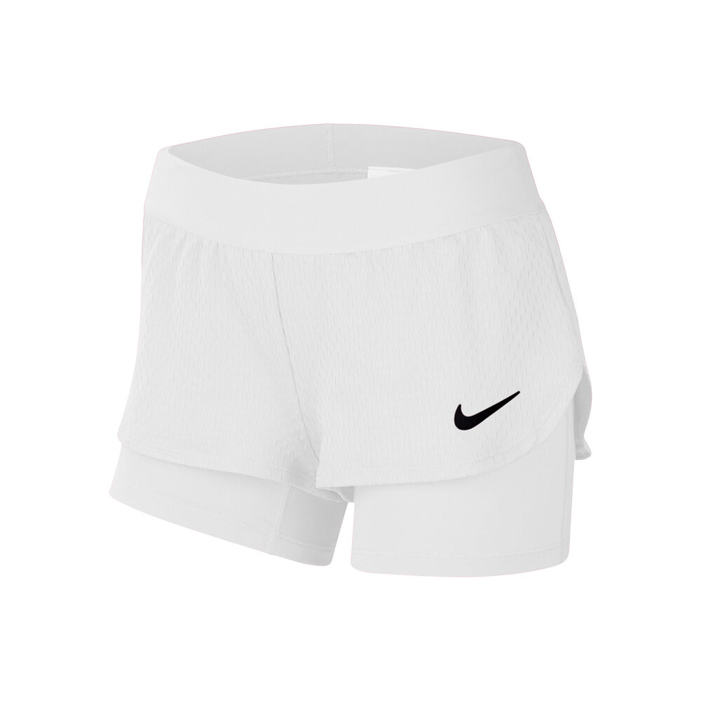 Nike Court Flex Shorts Filles - Blanc , Noir