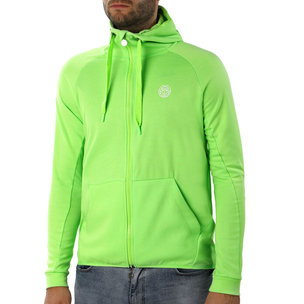 BIDI BADU Jamol Tech Veste De Survêtement Hommes - Vert Fluo , Blanc