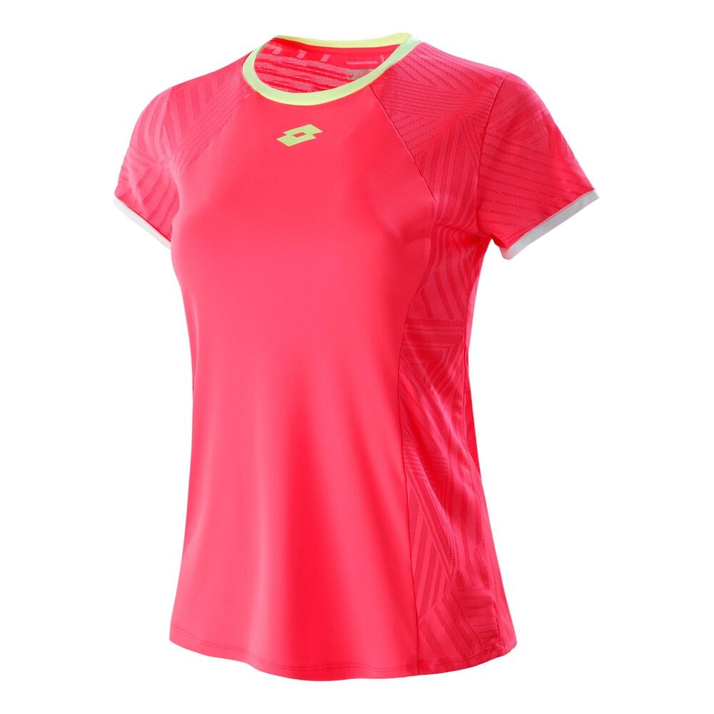 Lotto Superrapida V PL T-shirt Femmes - Pink Fluo , Jaune