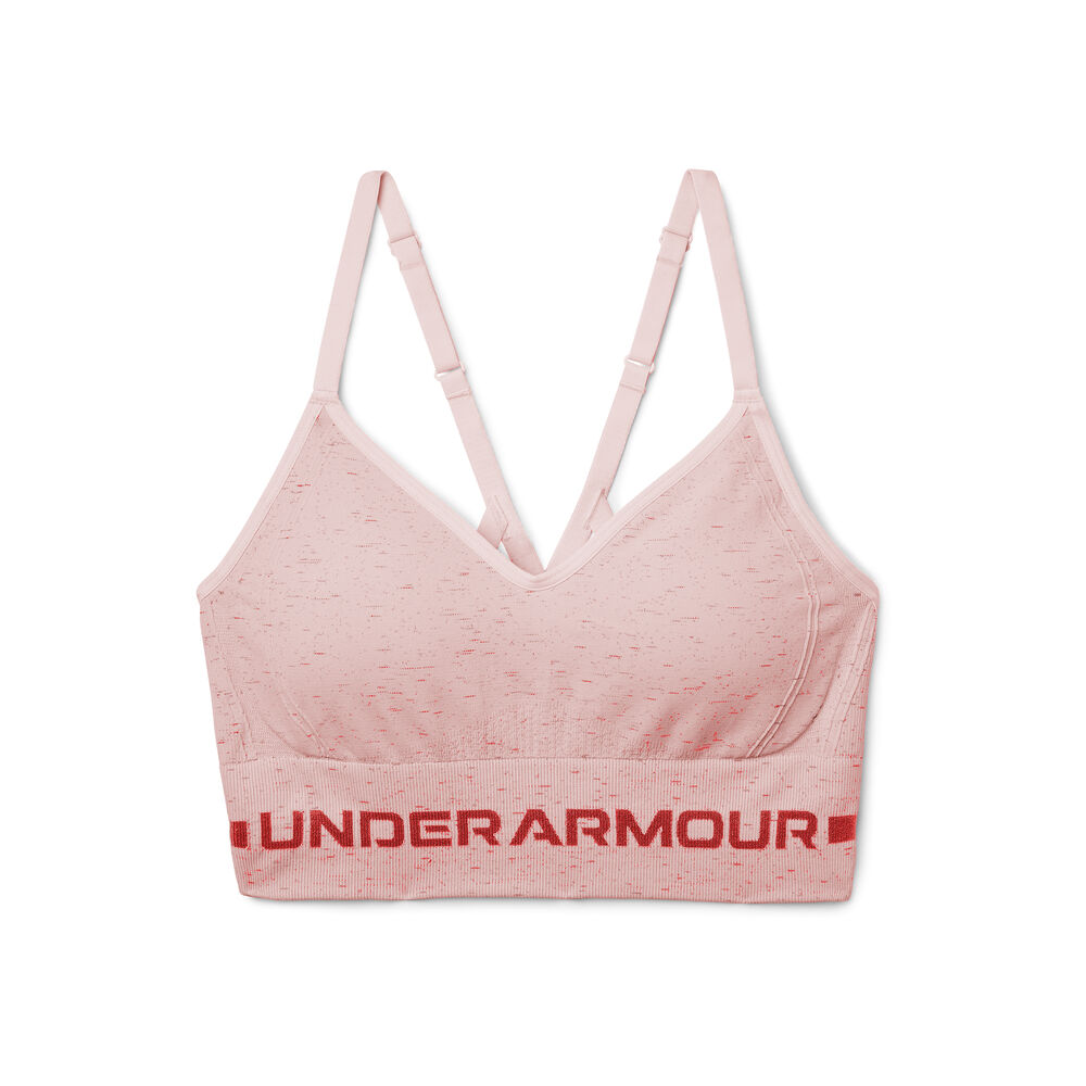 Under Armour Seamless Low Long Soutien-gorge Sport Femmes - Rosé, Rouge