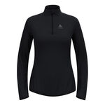 Vêtements Odlo Odlo Zeroweight Warm Mid Layer 1/2 Zip Maillot De Course Femmes-Noir