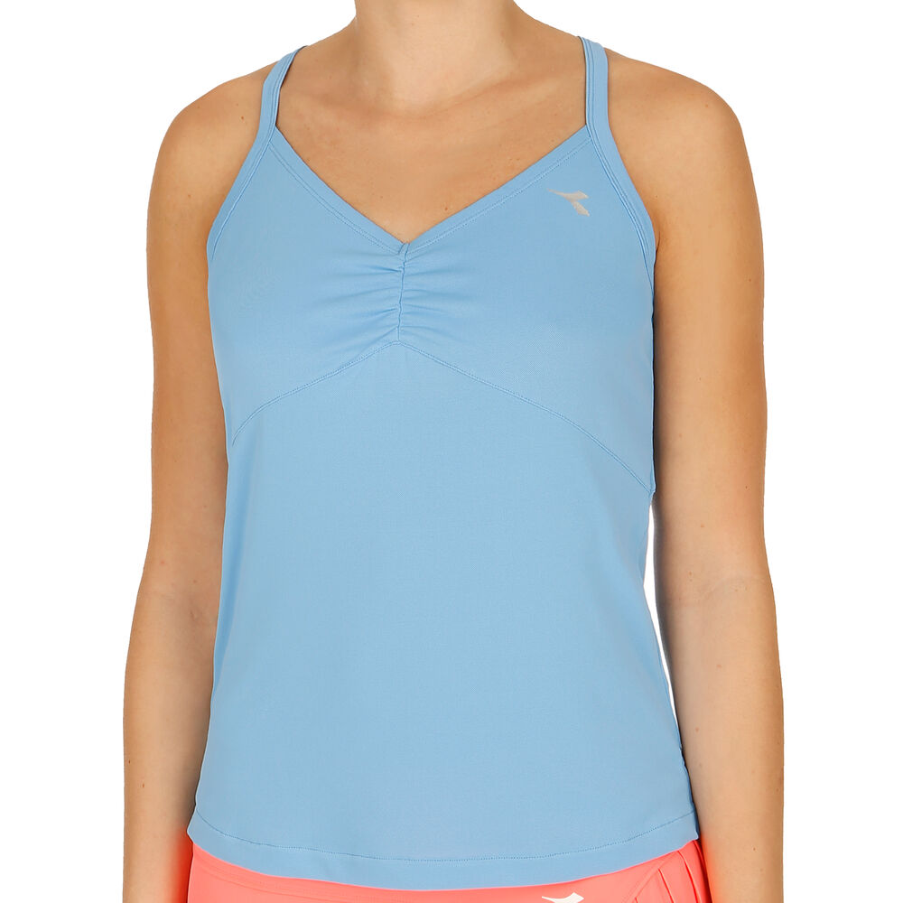 Diadora Débardeur Tank Top Femmes - Bleu Clair , Argent