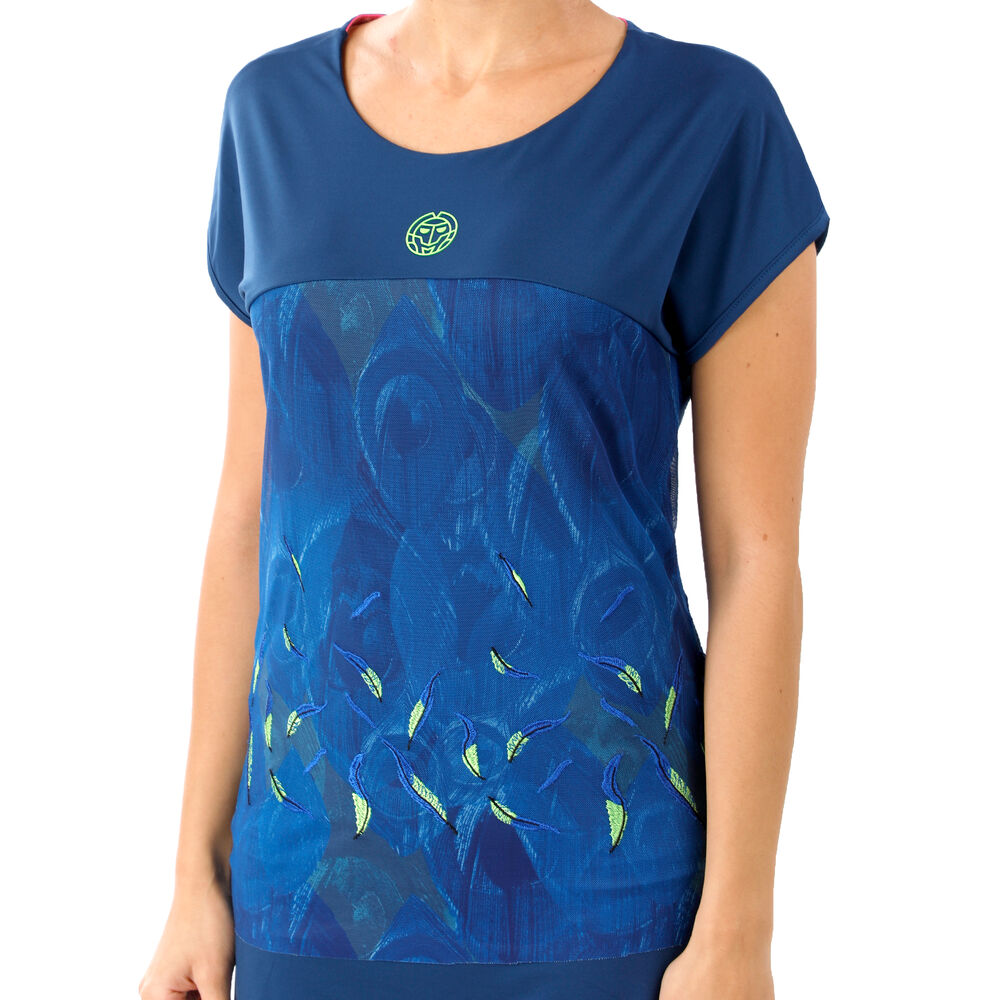 BIDI BADU Tijana Tech Mesh T-shirt Femmes - Bleu Foncé , Bleu