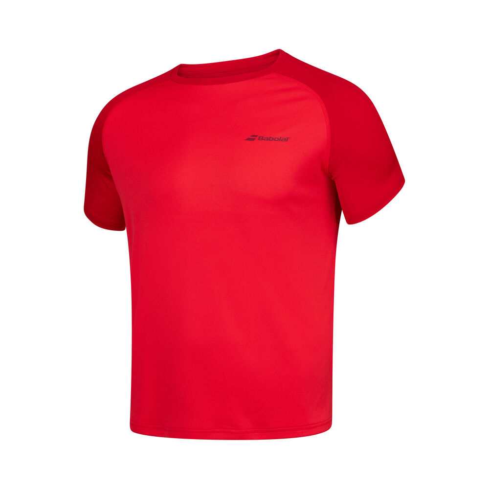 Babolat Play Crew Neck T-shirt Garçons - Rouge Clair , Rouge Foncé