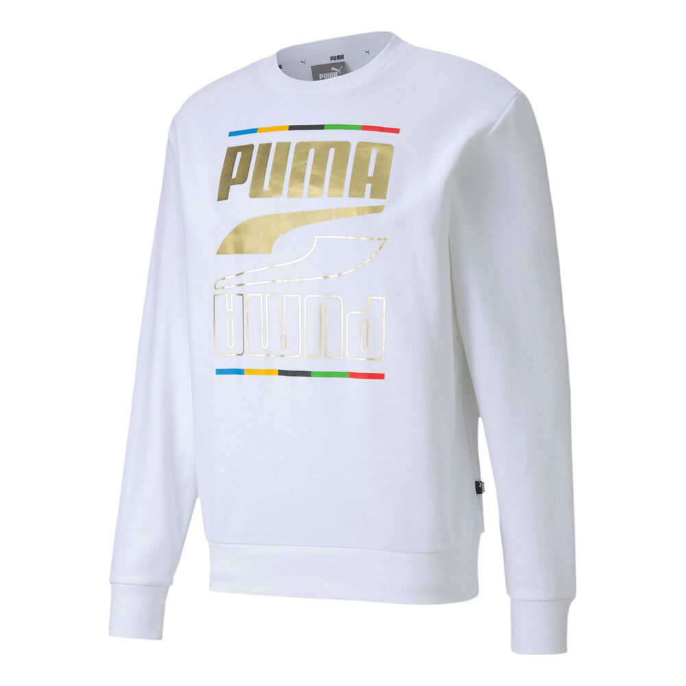 Puma Rebel 5 Continents TR Sweat-shirt Hommes - Blanc , Or