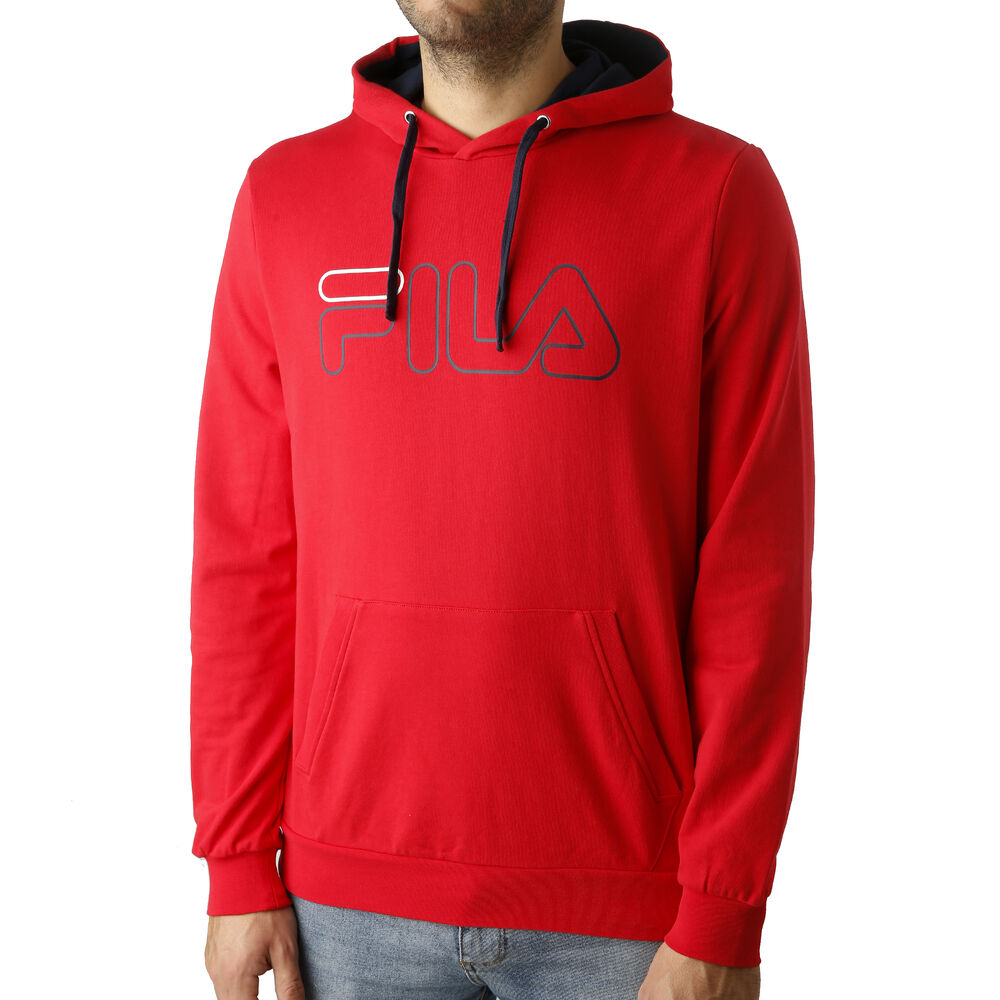 Fila William Sweat À Capuche Hommes - Rouge , Bleu Foncé